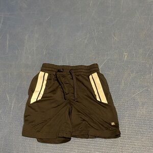 Black Kids Shorts with White Stripes